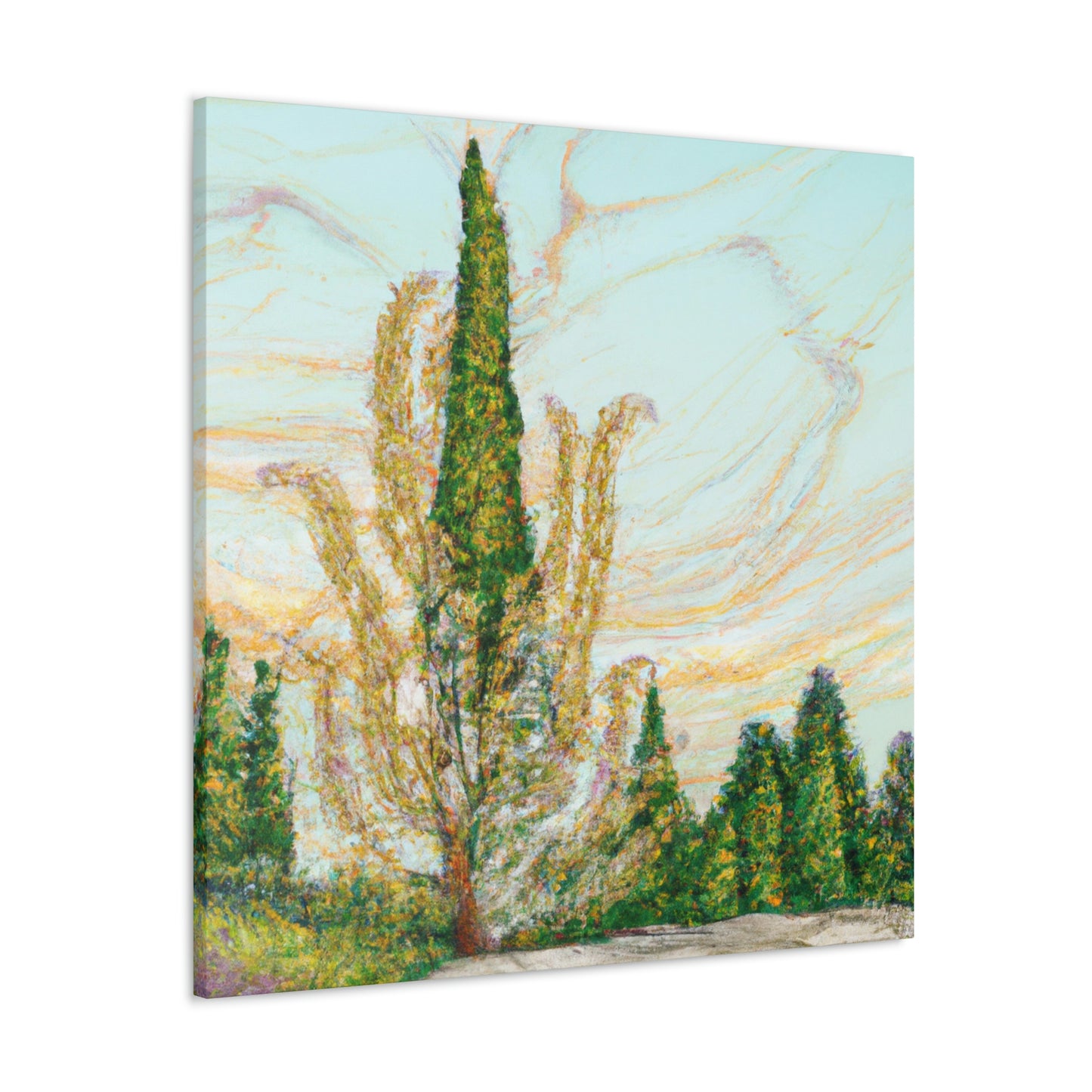 Cypress Tree Reflection - Canvas