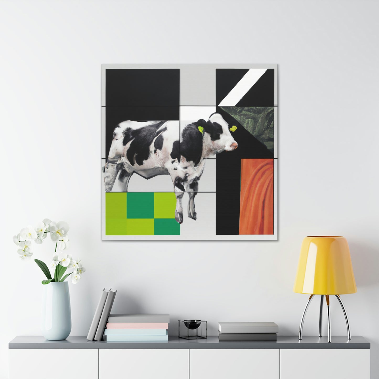 Cow's Lifelike Lament - Canvas