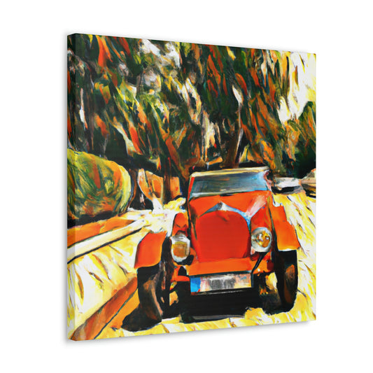 "Car in Motion Painting" - Canvas