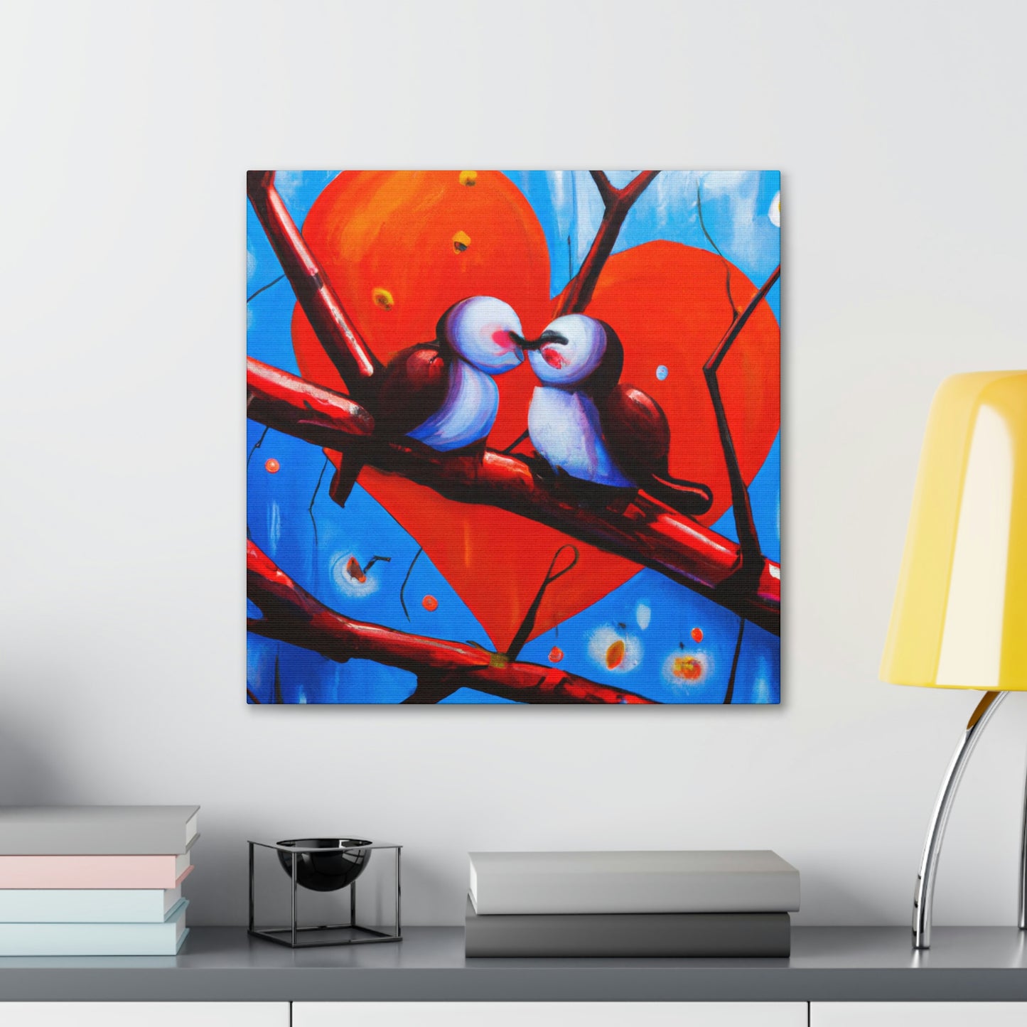 Love Birds in Bloom - Canvas