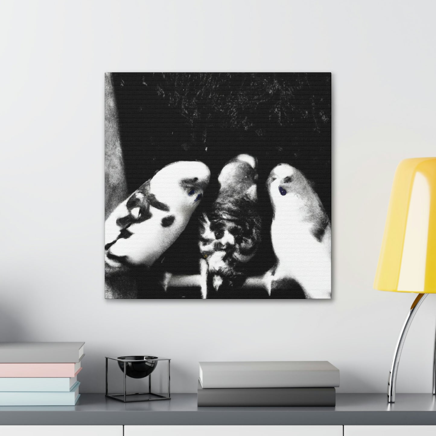 Budgies in Flight - Canvas