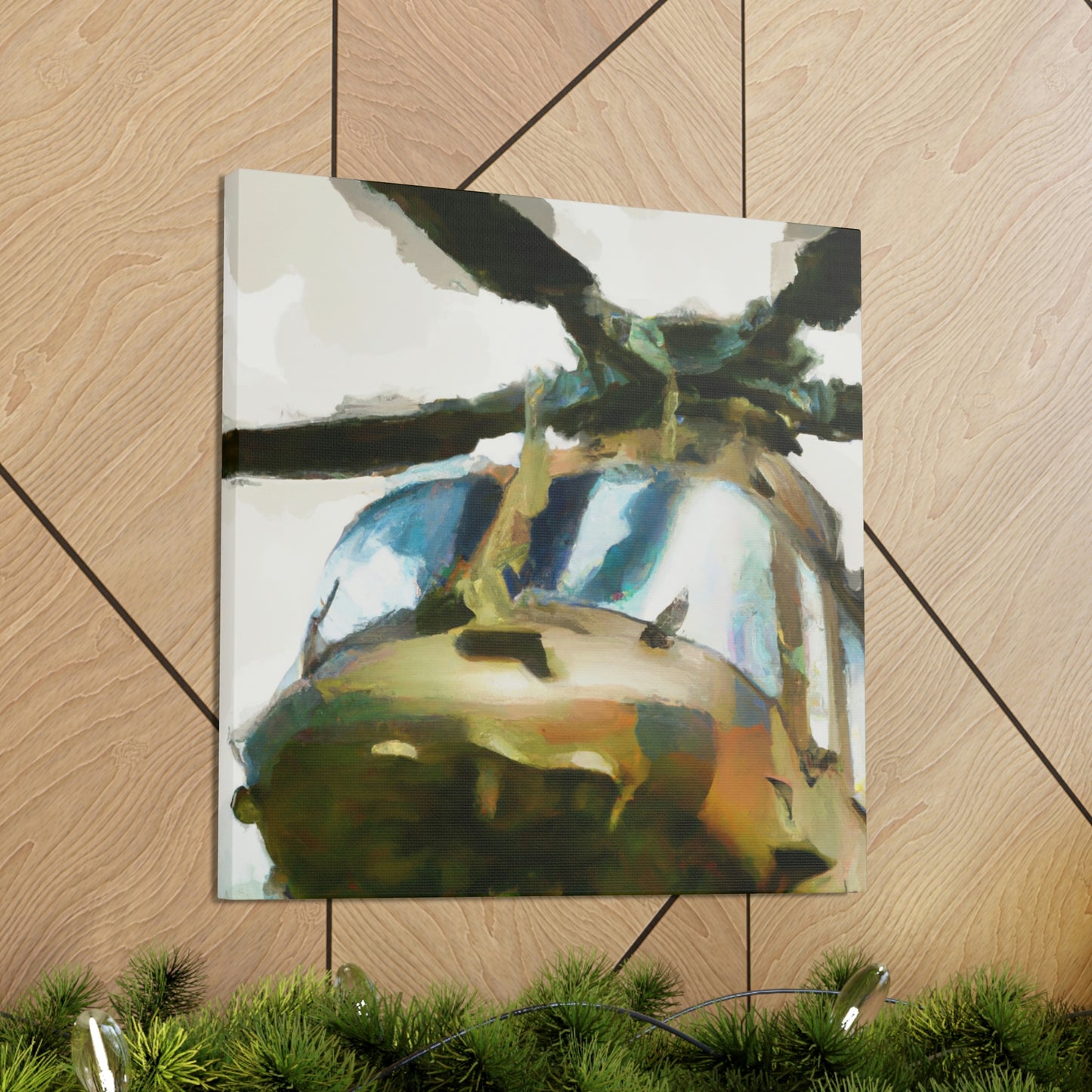 Helicopter in Flight - Canvas