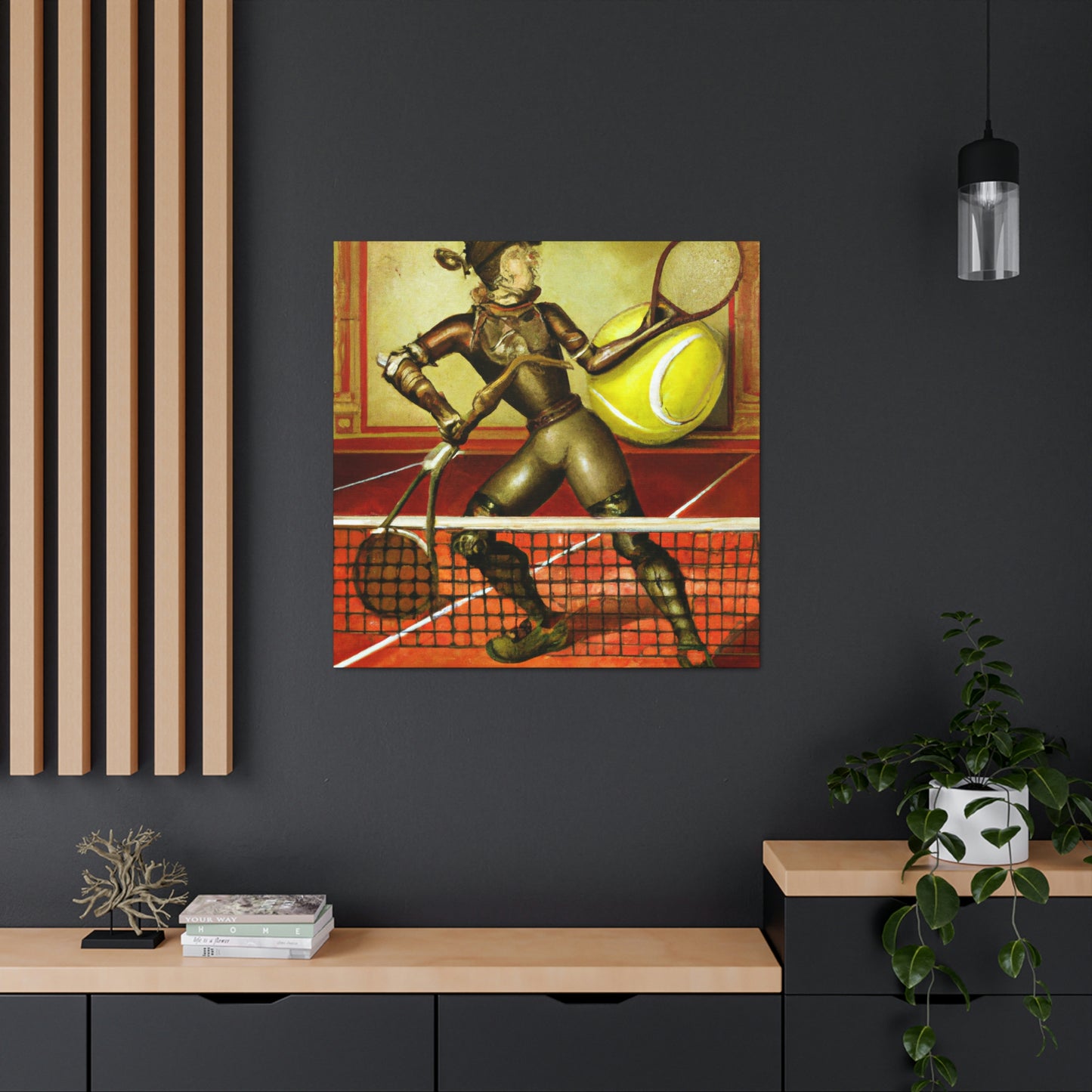 Tennis with Clockwork Gears - Canvas