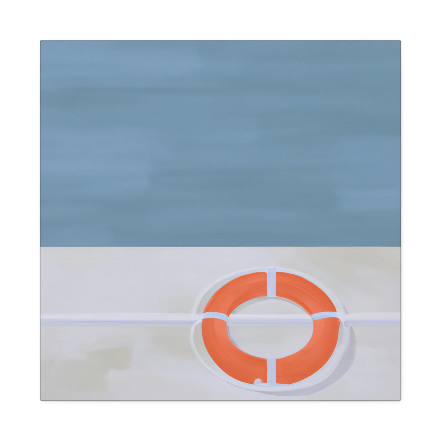 "Lifebuoy in Minimalism" - Canvas