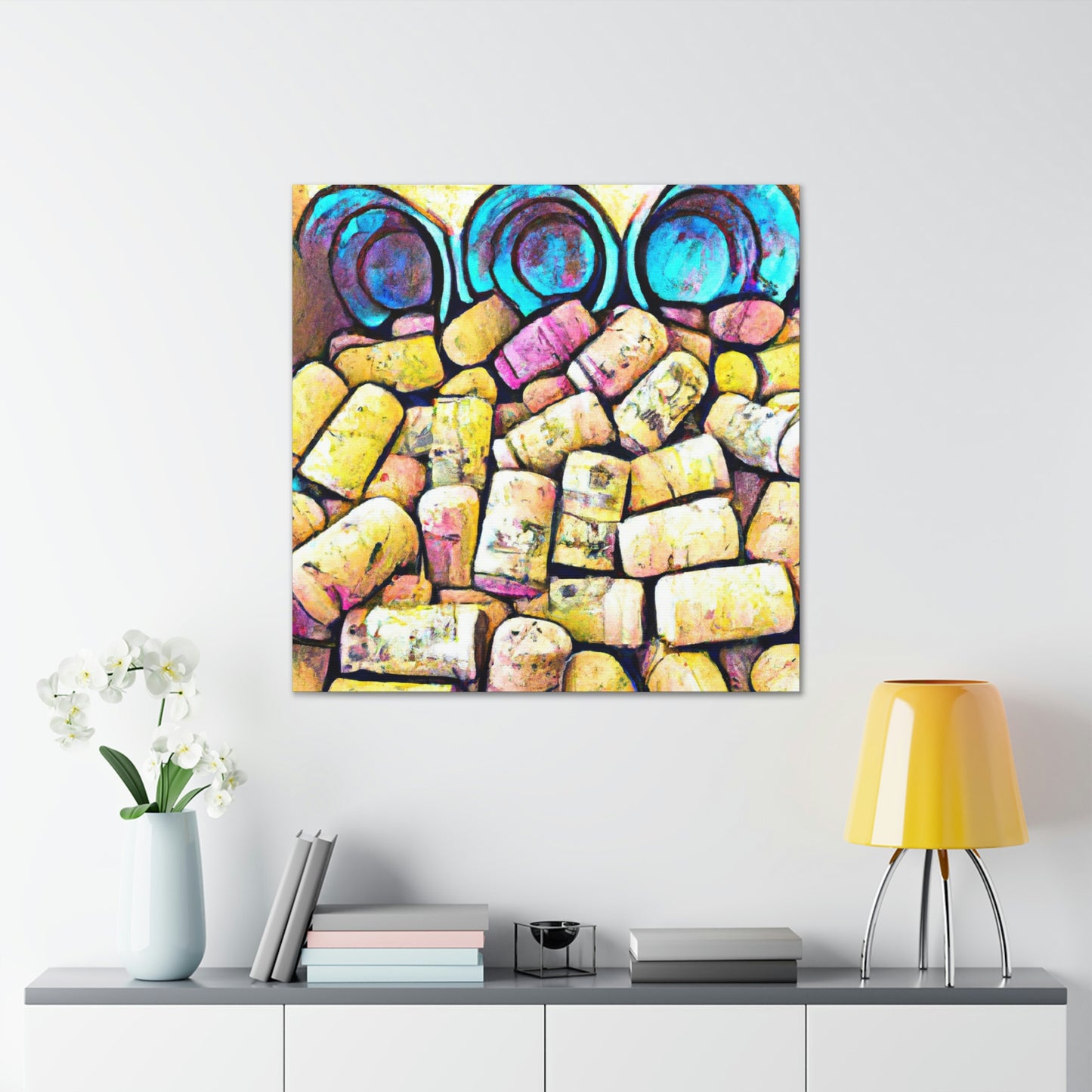 "Corks in a Bottle" - Canvas