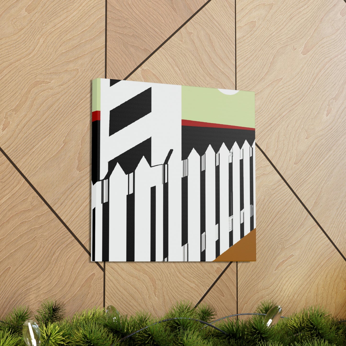 "Barnyard Fence Ablaze" - Canvas