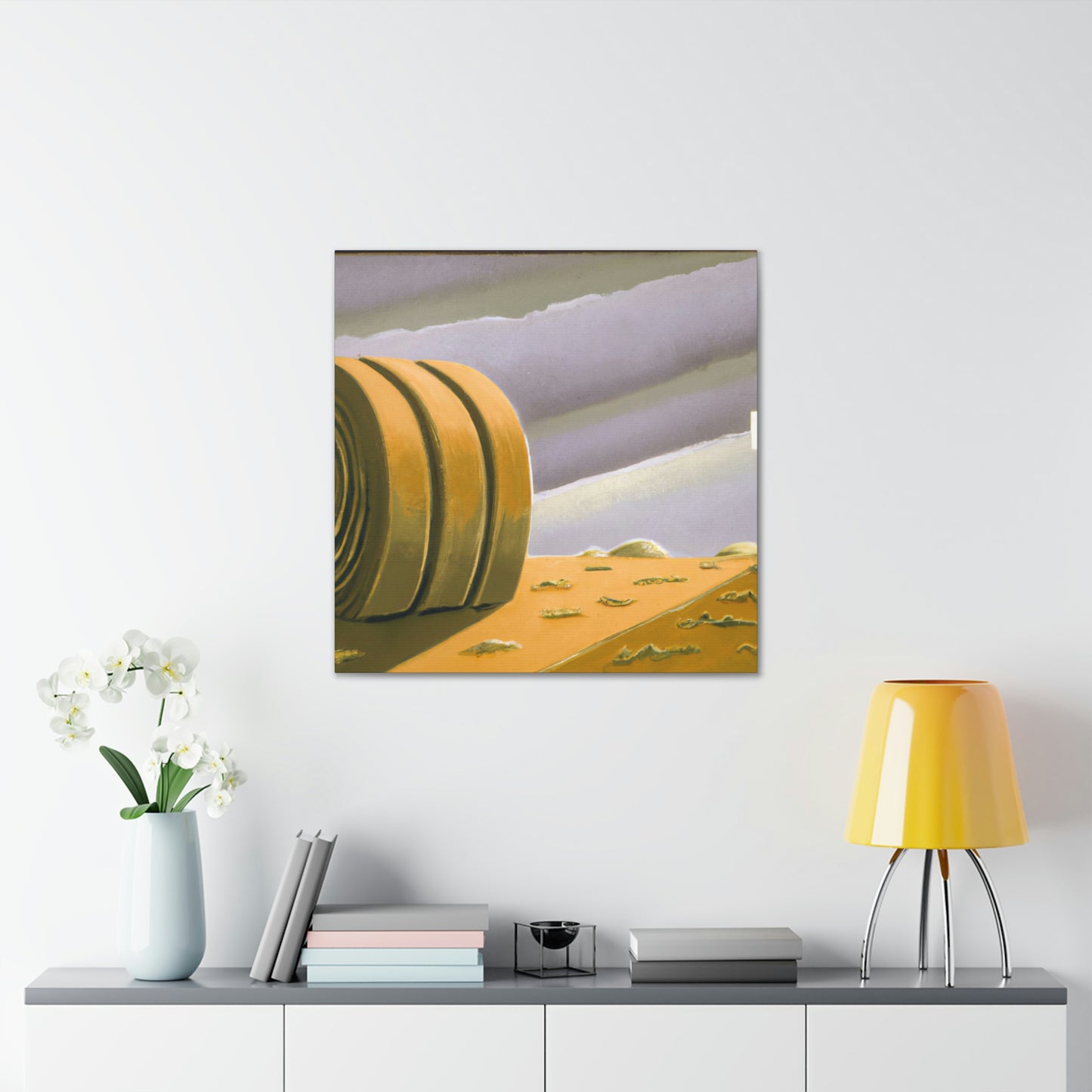 "Hay Bales in Deco". - Canvas