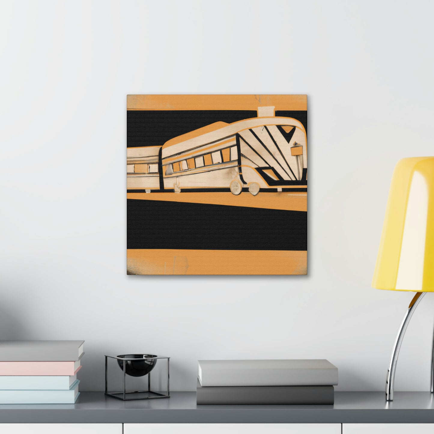 "Train of Deco Dreams" - Canvas