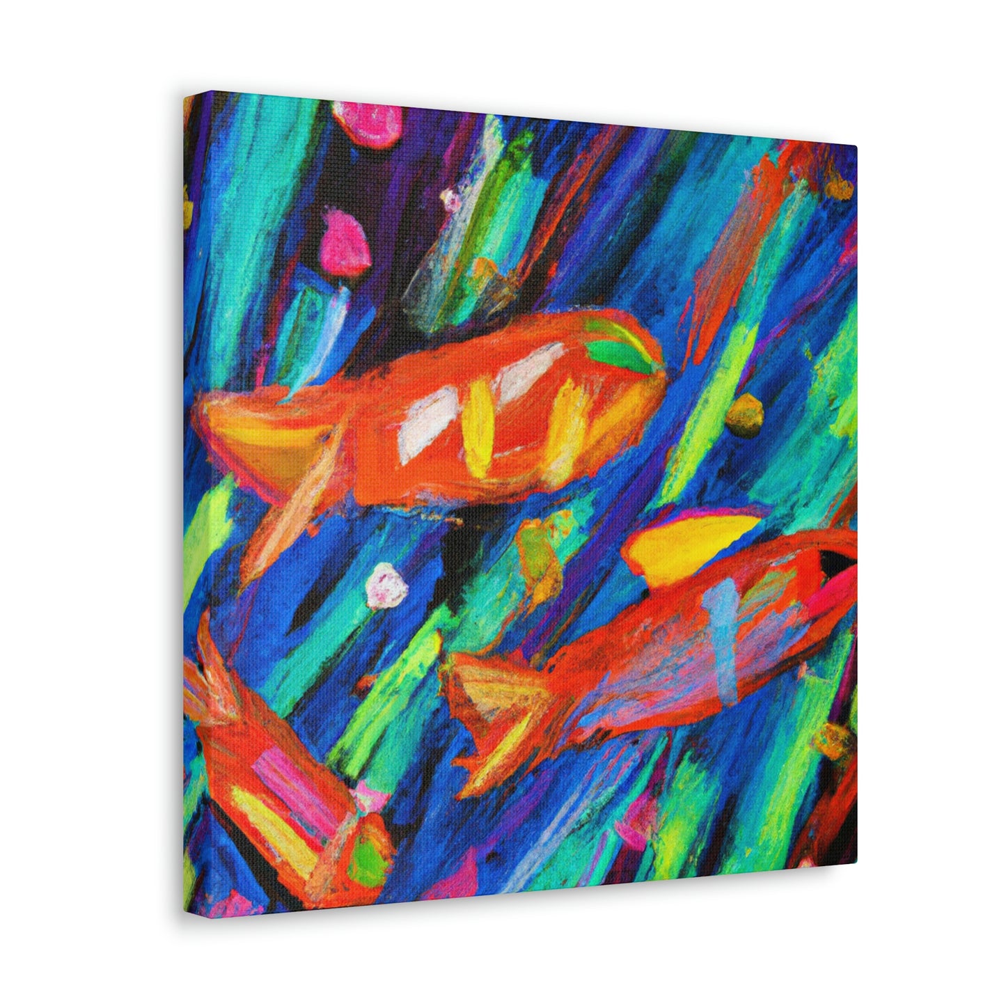 "Neon Tetra Glowing Bright" - Canvas