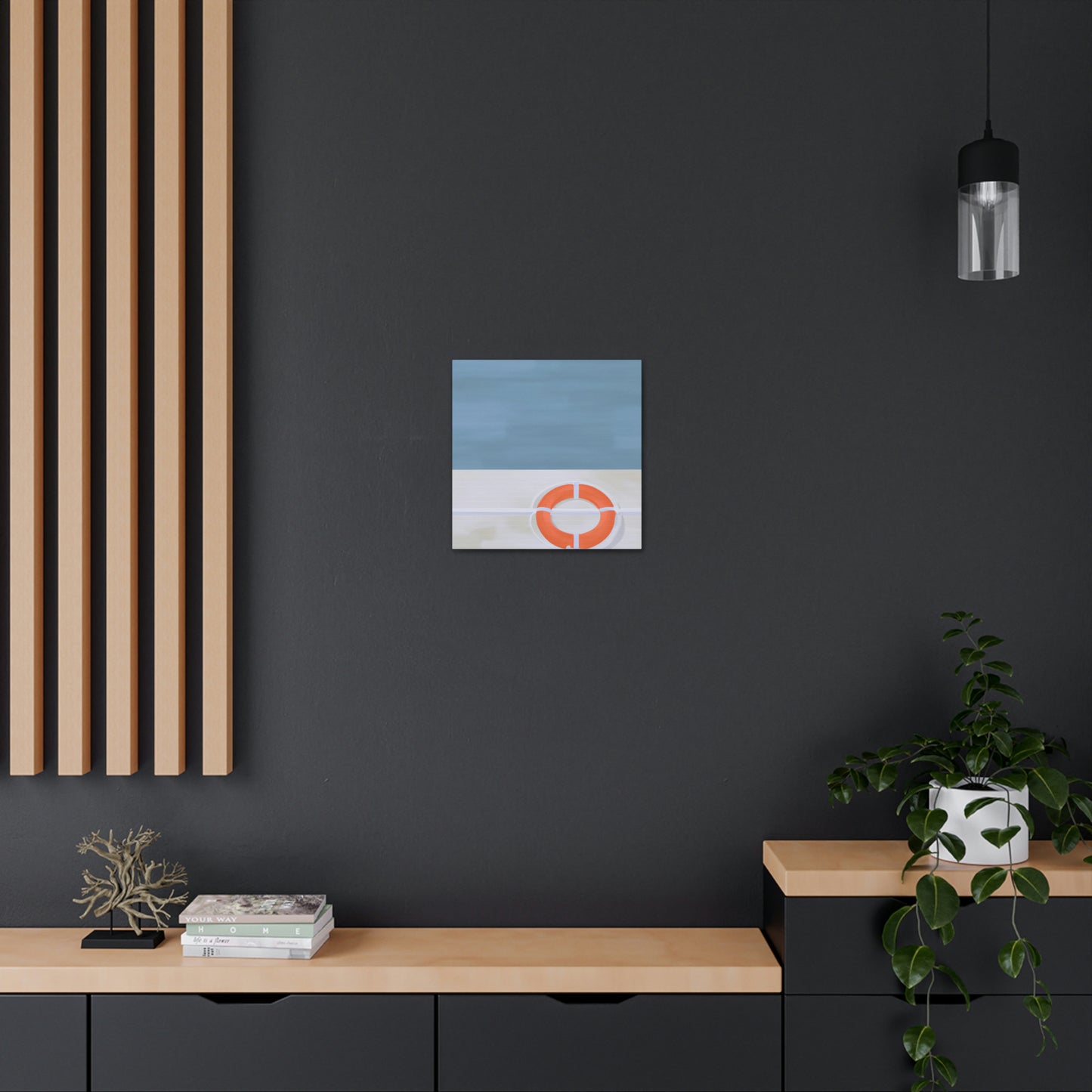 "Lifebuoy in Minimalism" - Canvas