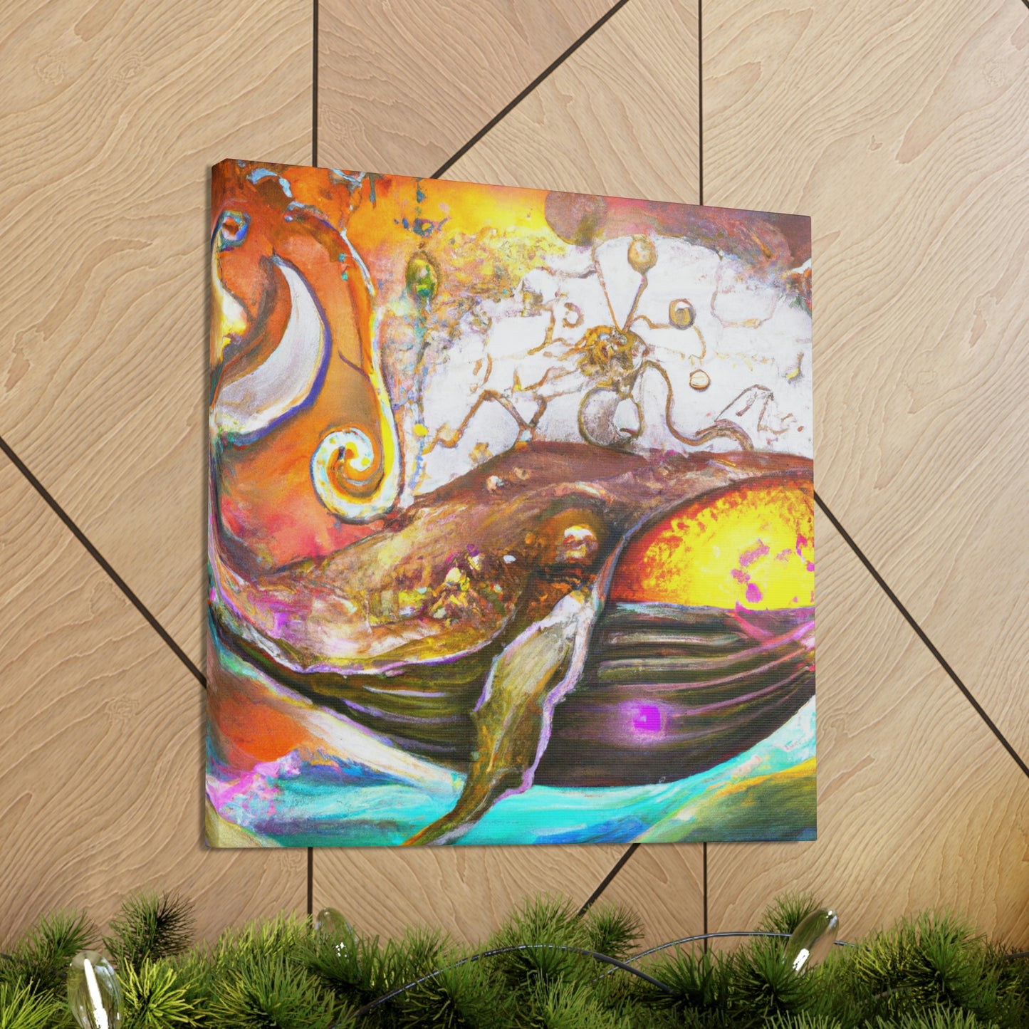 "Whale in Steampunk World" - Canvas