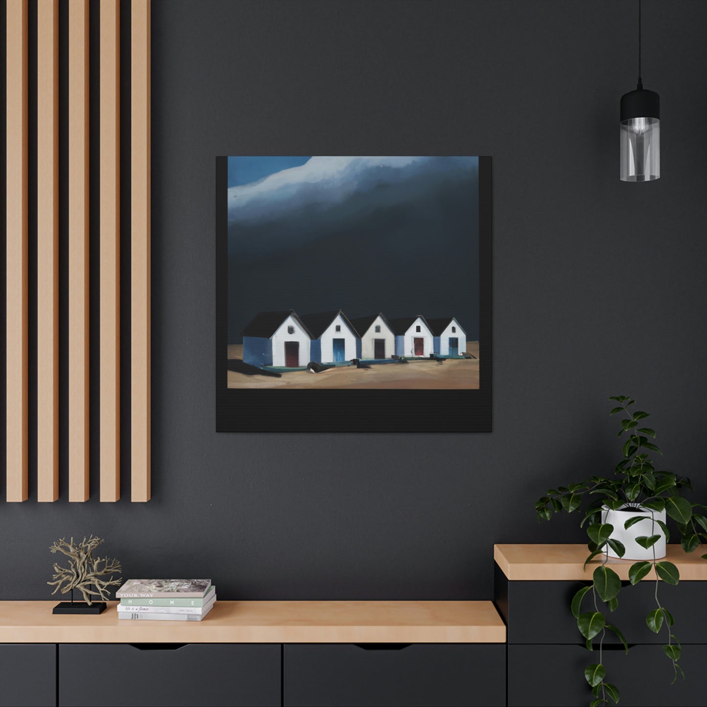 "Beach Houses - Minimalist" - Canvas