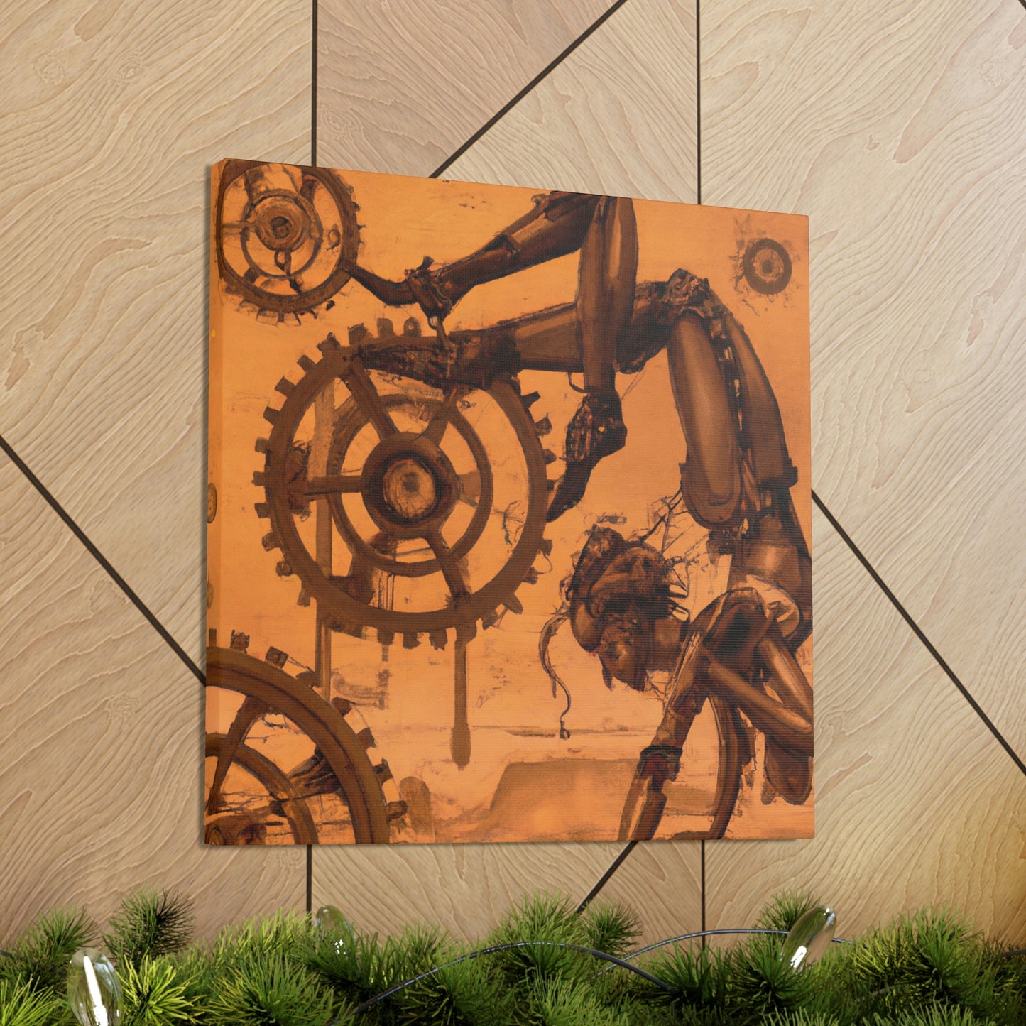 "Yoga In Steampunk Age" - Canvas