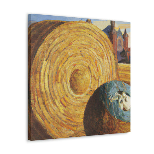 Hay Bales in Bloom - Canvas