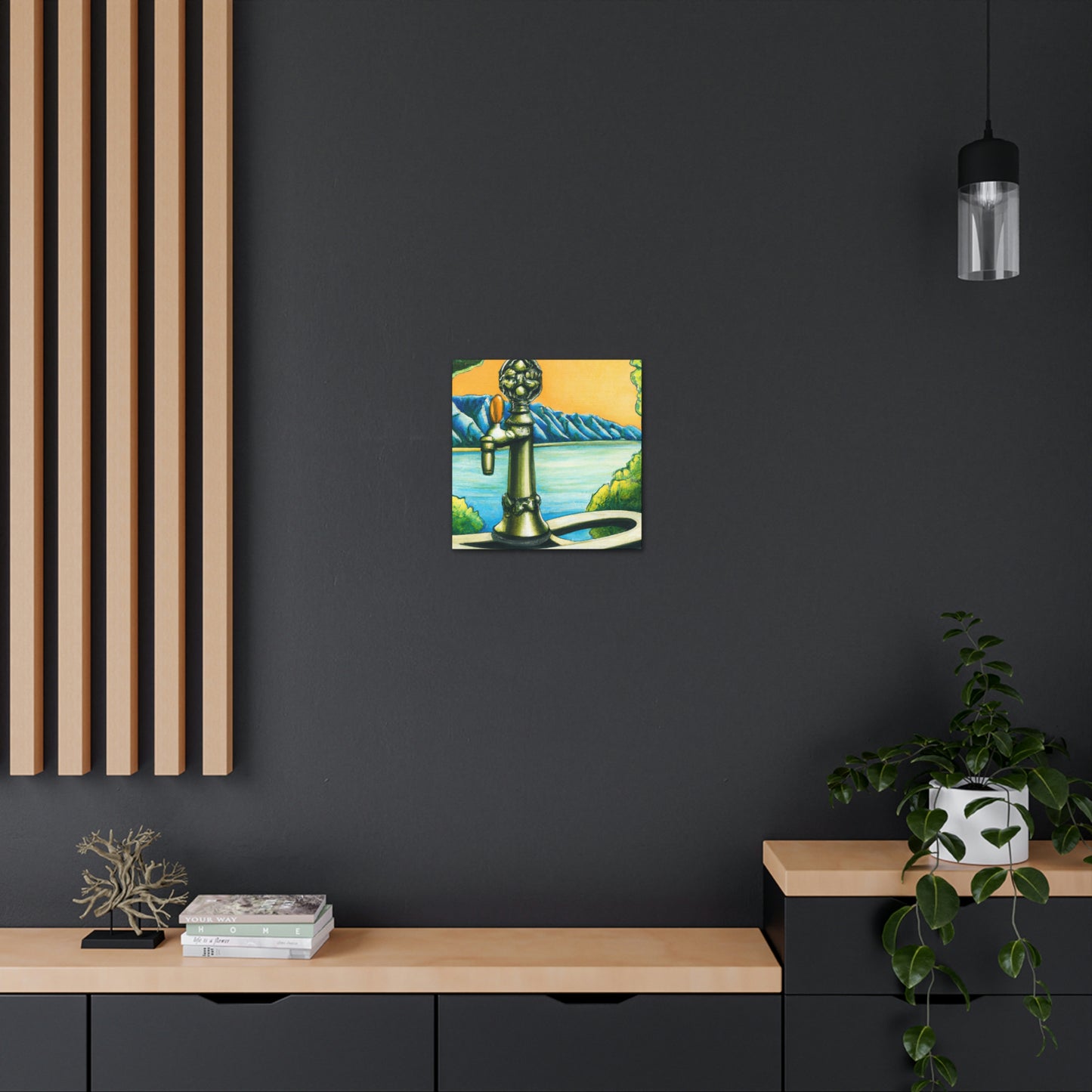 Bar Tap Reflection Scene - Canvas