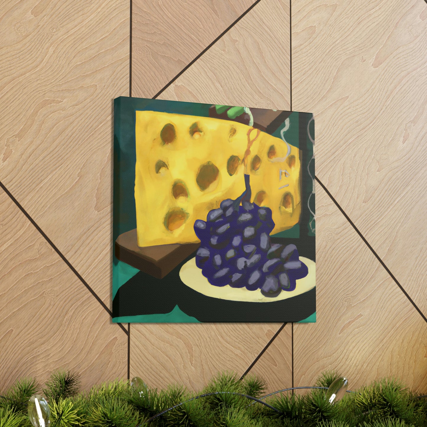 Cheese and Grapes Pop - Canvas