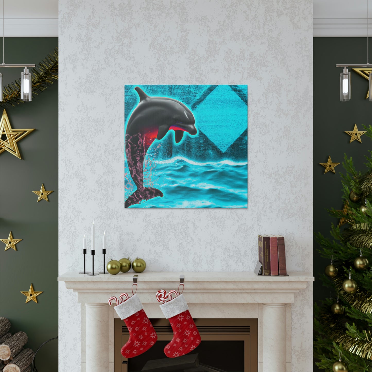 Dancing Dolphin Splash - Canvas