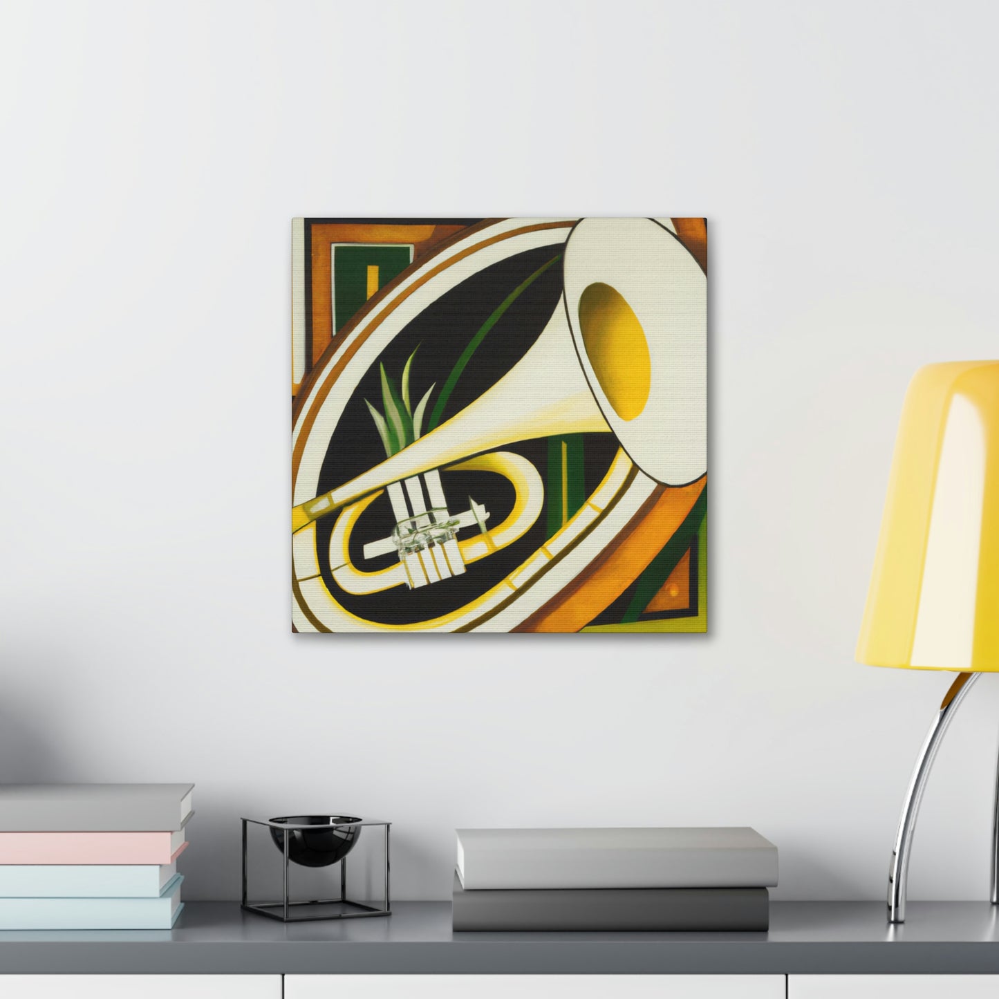 "Gilded Jazz Trumpet" - Canvas