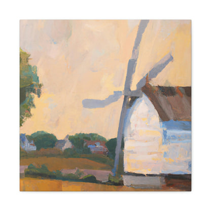 Windmill in the Mist - Canvas