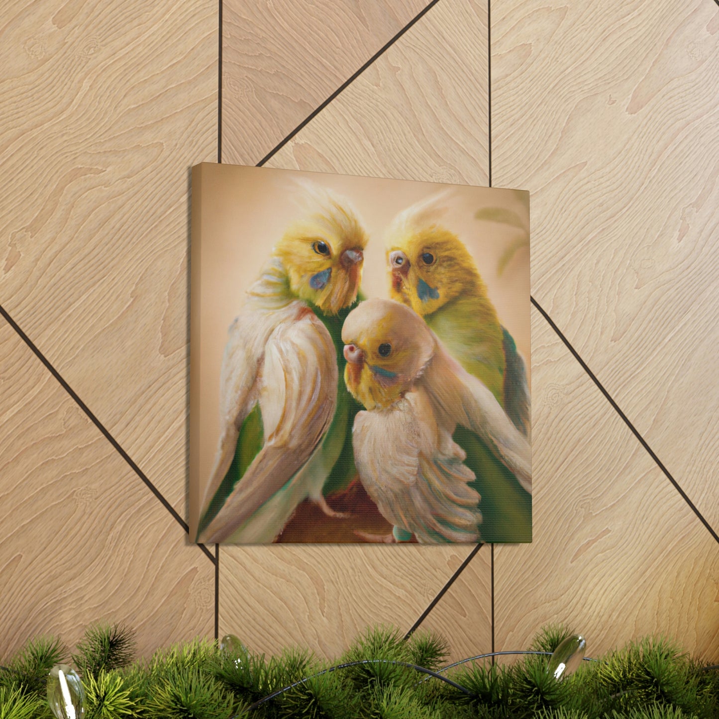 Budgies in Renaissance - Canvas