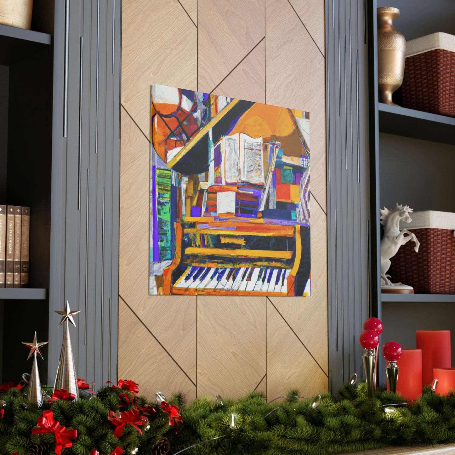 "Piano's Musical Reflection" - Canvas