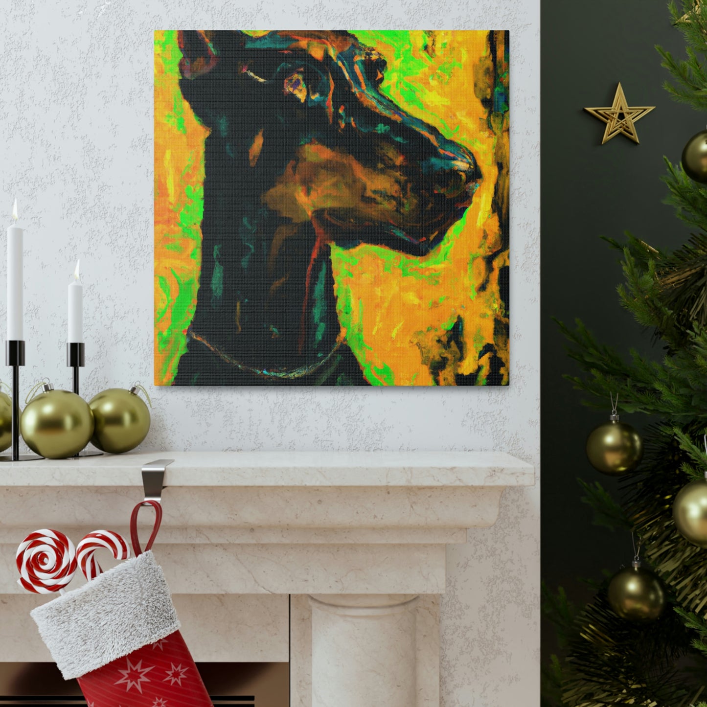 Doberman in Expressionism - Canvas