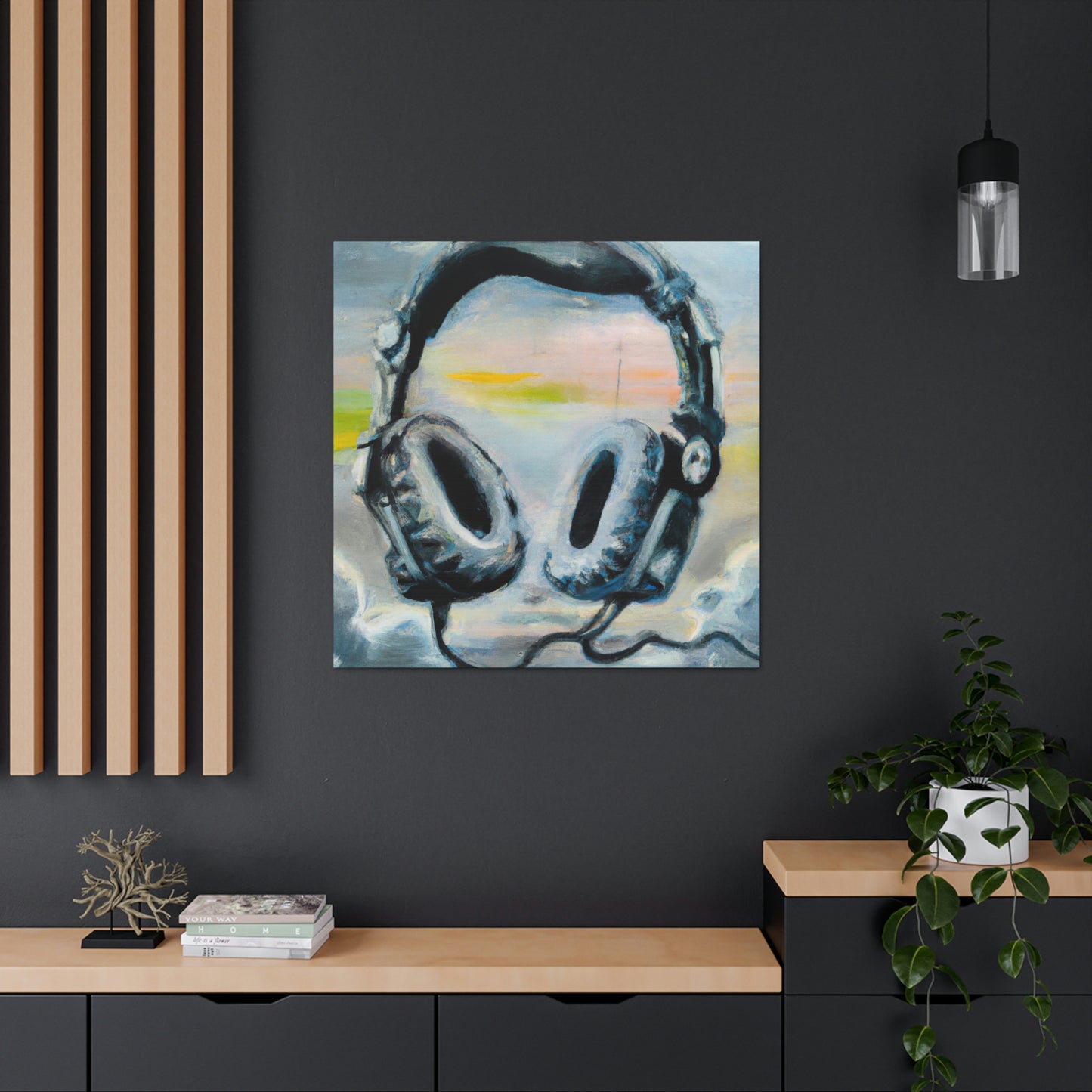 "Headphones in Expressionism" - Canvas