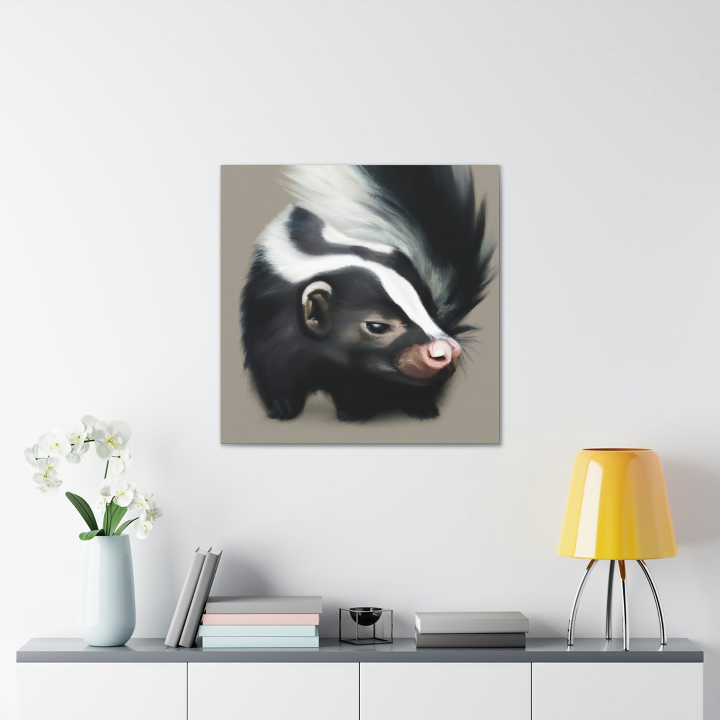 Skunks at Dusk. - Canvas