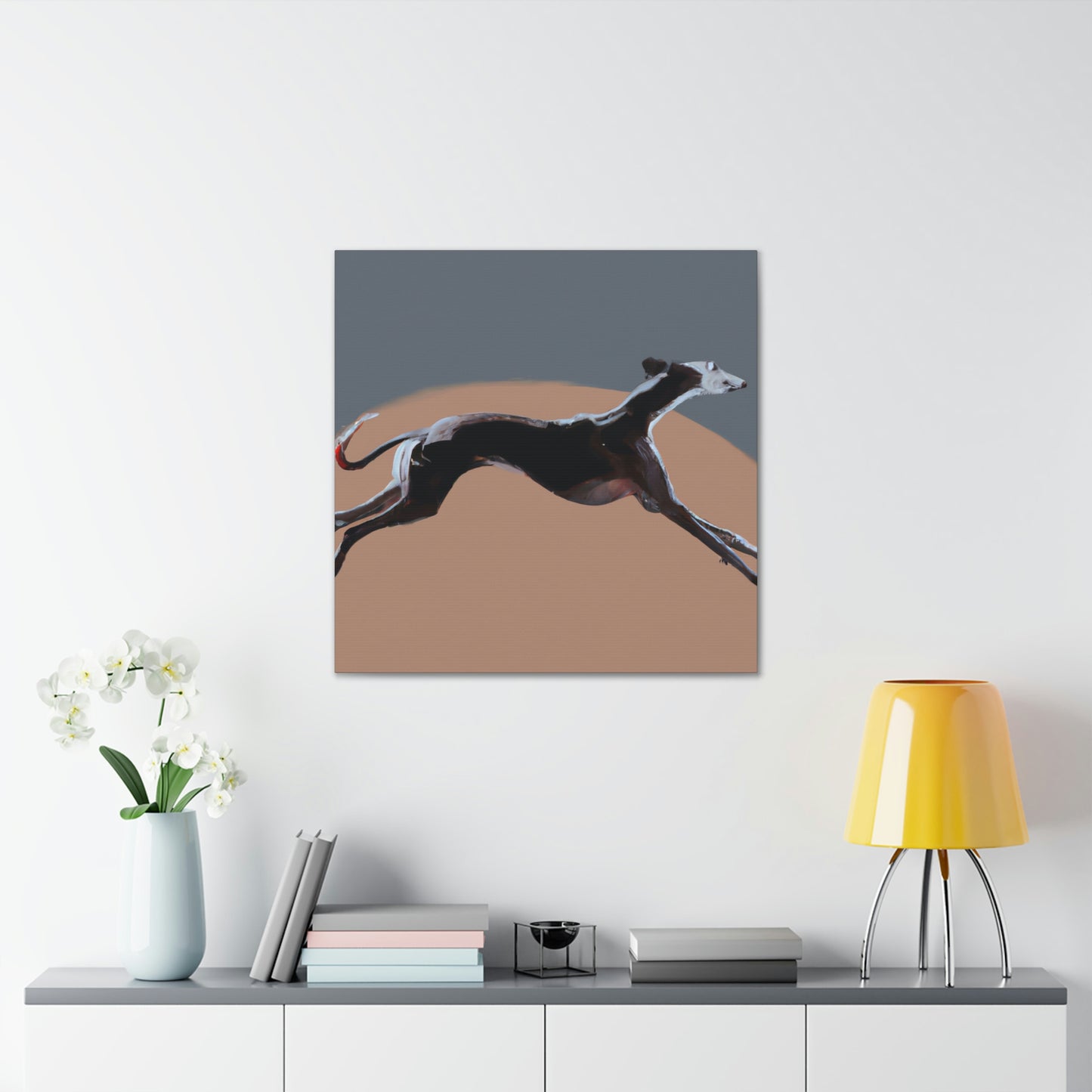 "Greyhound Minimalism Portrait" - Canvas