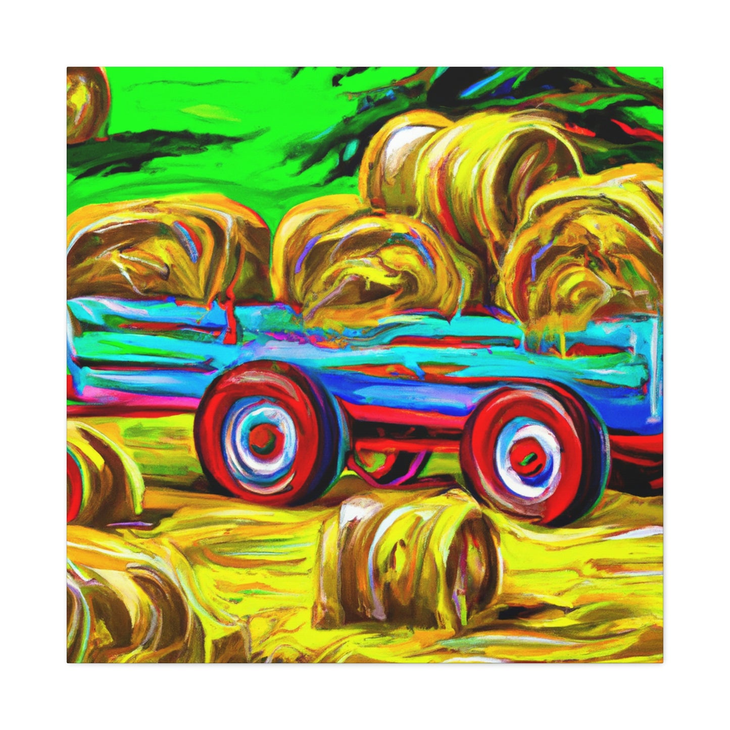 "Hay Wagon in Dreams" - Canvas