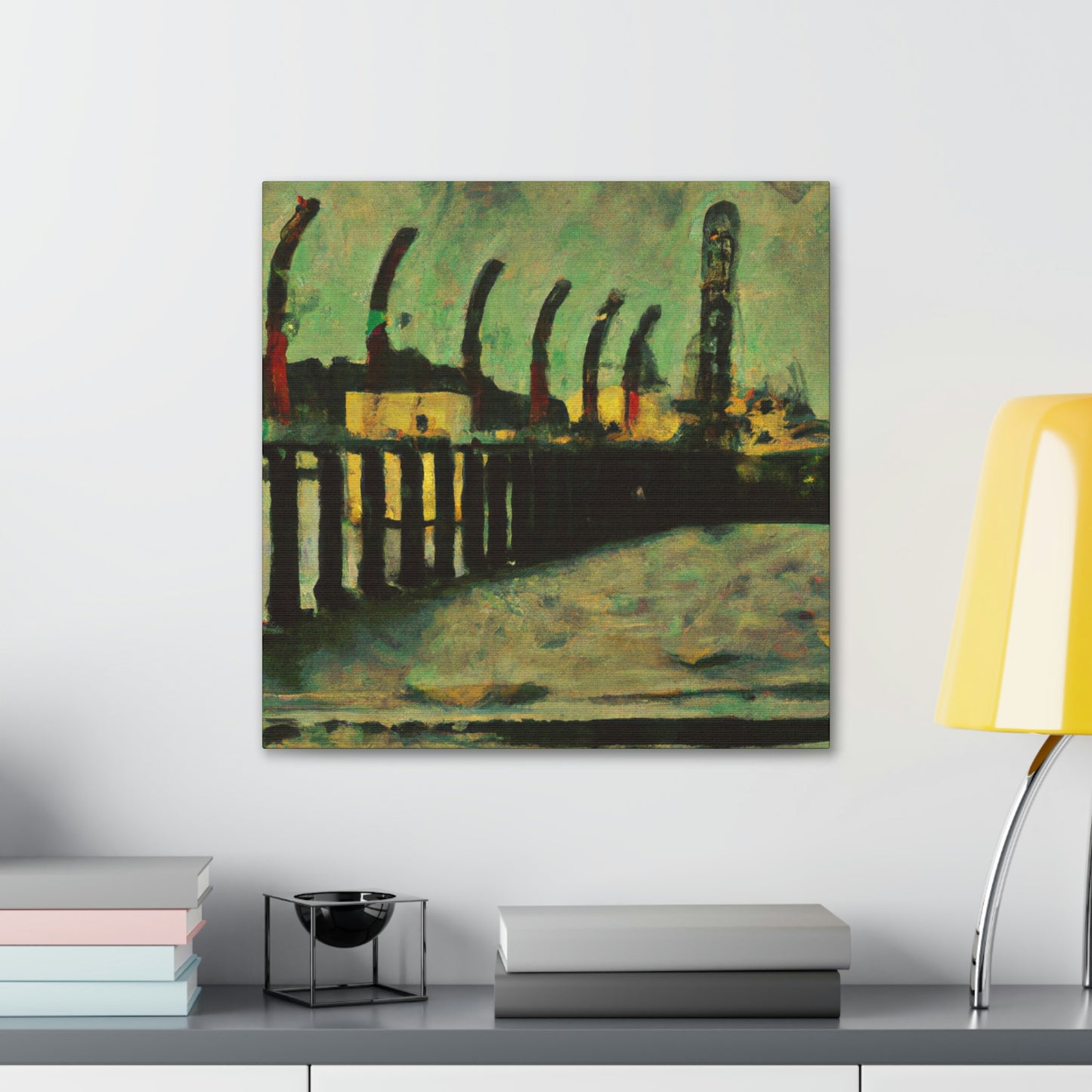 Pier at Nightfall - Canvas