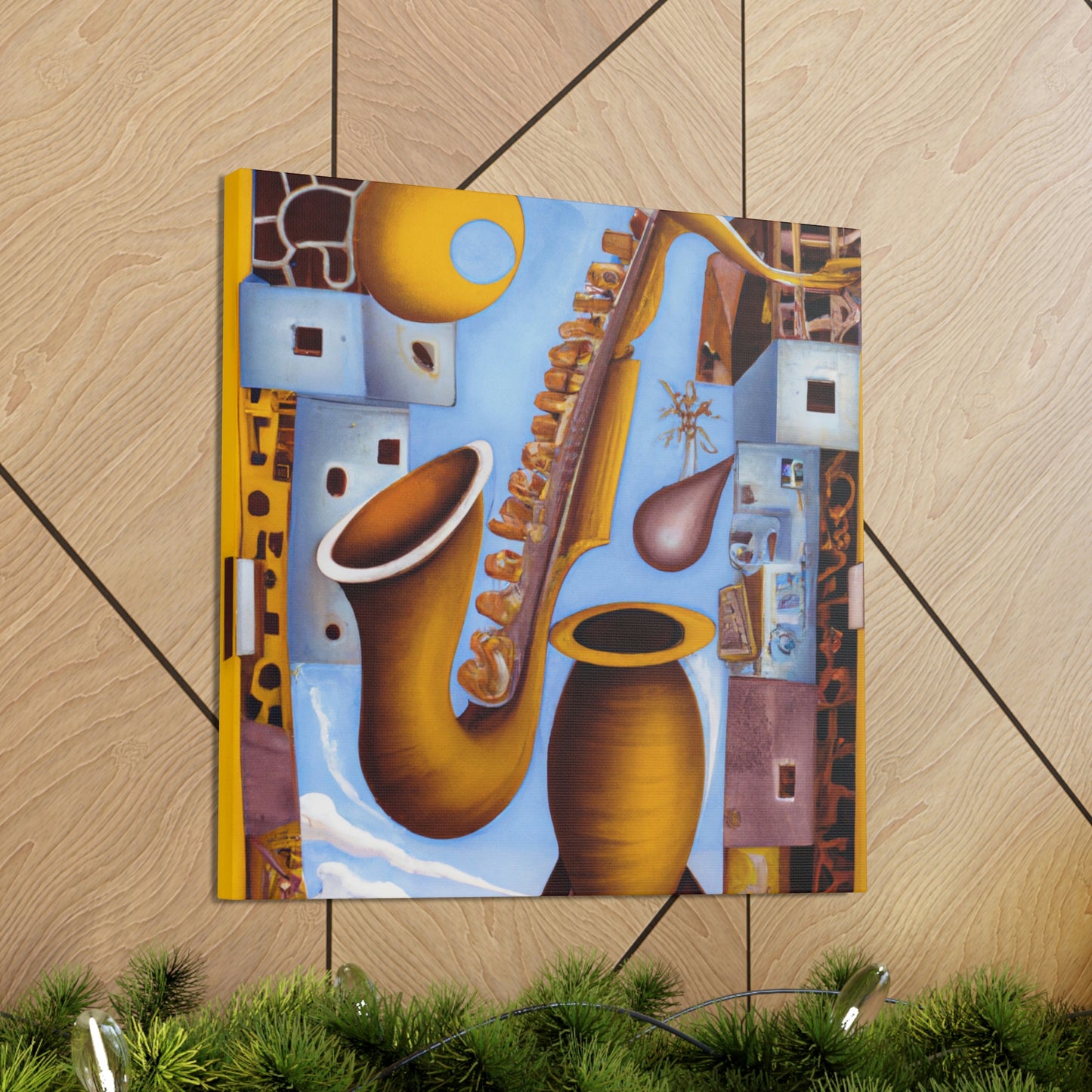 Saxophone in Spirals - Canvas