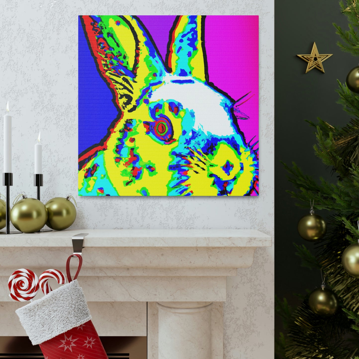 Rabbit in Pop Art - Canvas