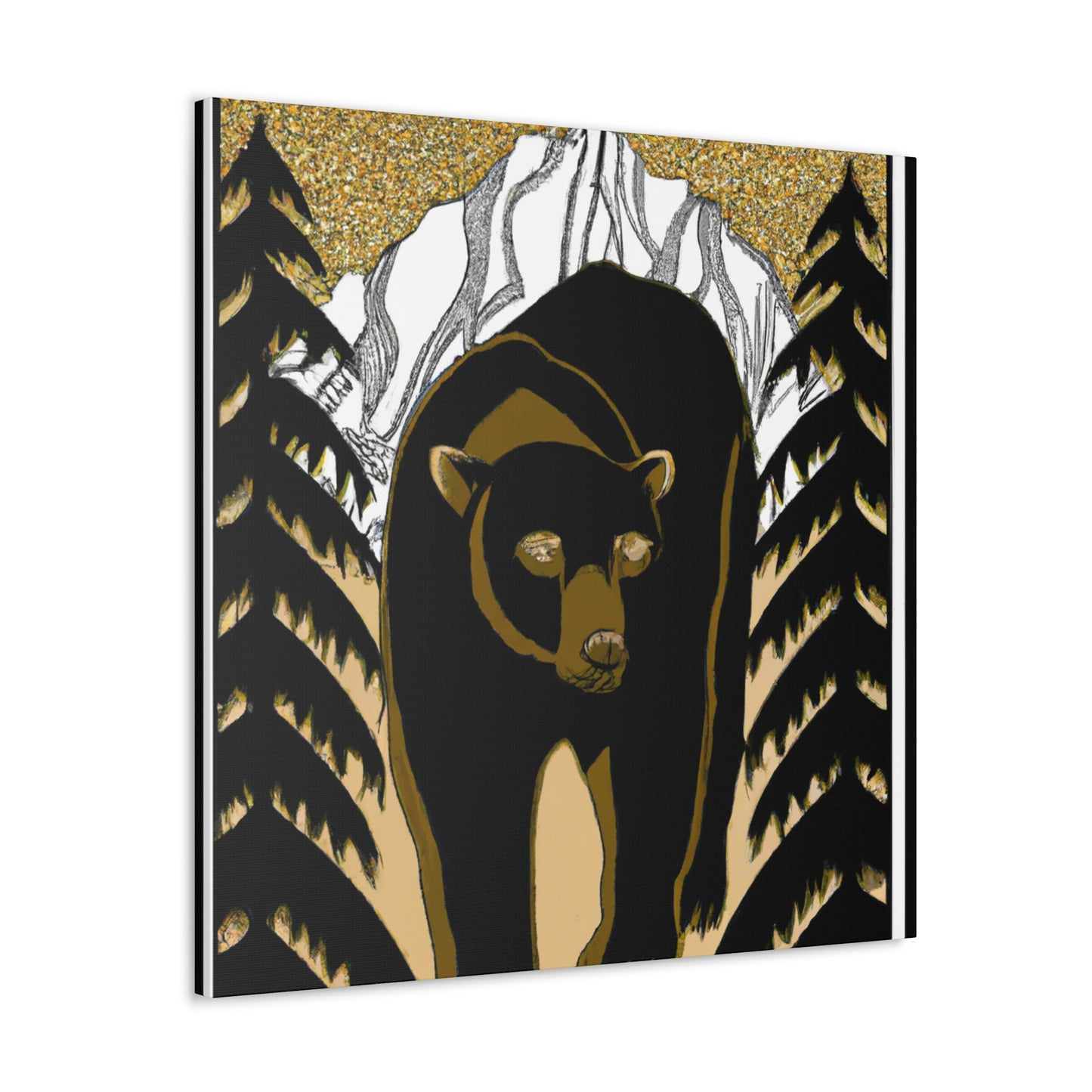 Dancing Art Deco Bear - Canvas