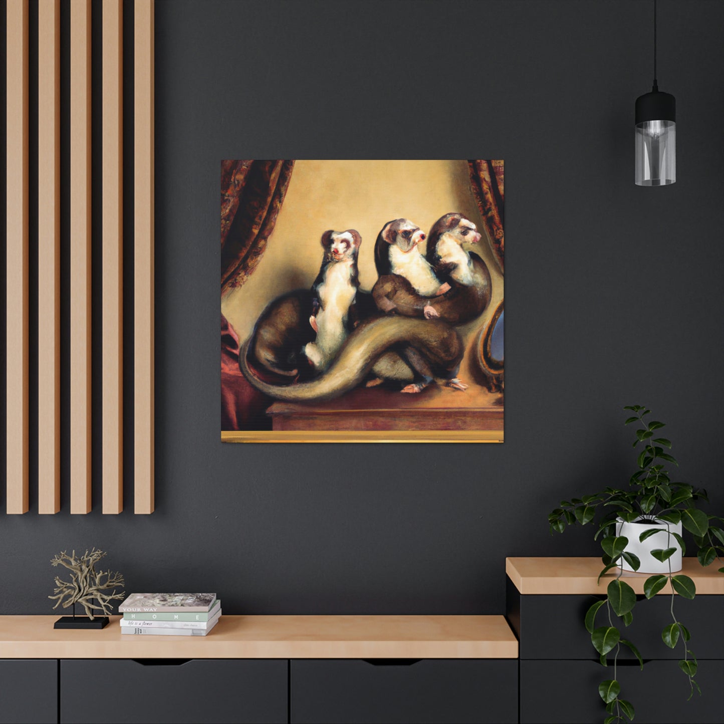 Ferrets in Baroque - Canvas