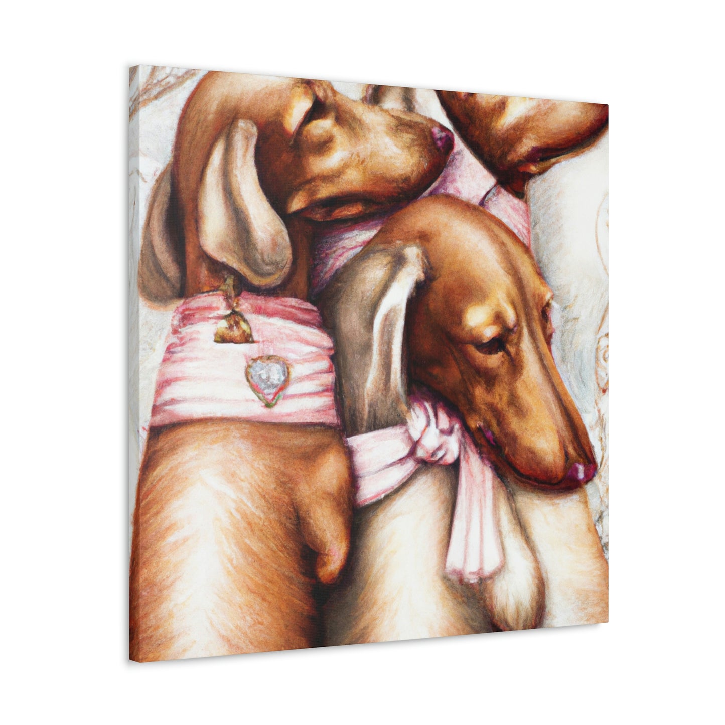 "Dashing Dachshund Deco" - Canvas