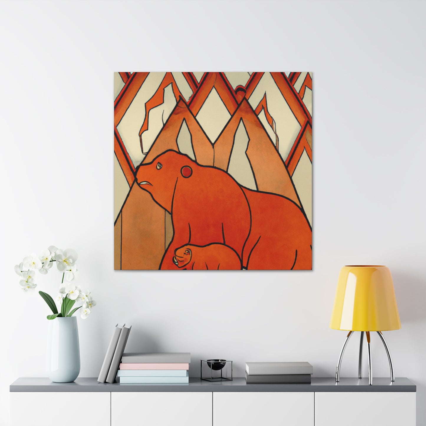 "Bear in Art Deco" - Canvas