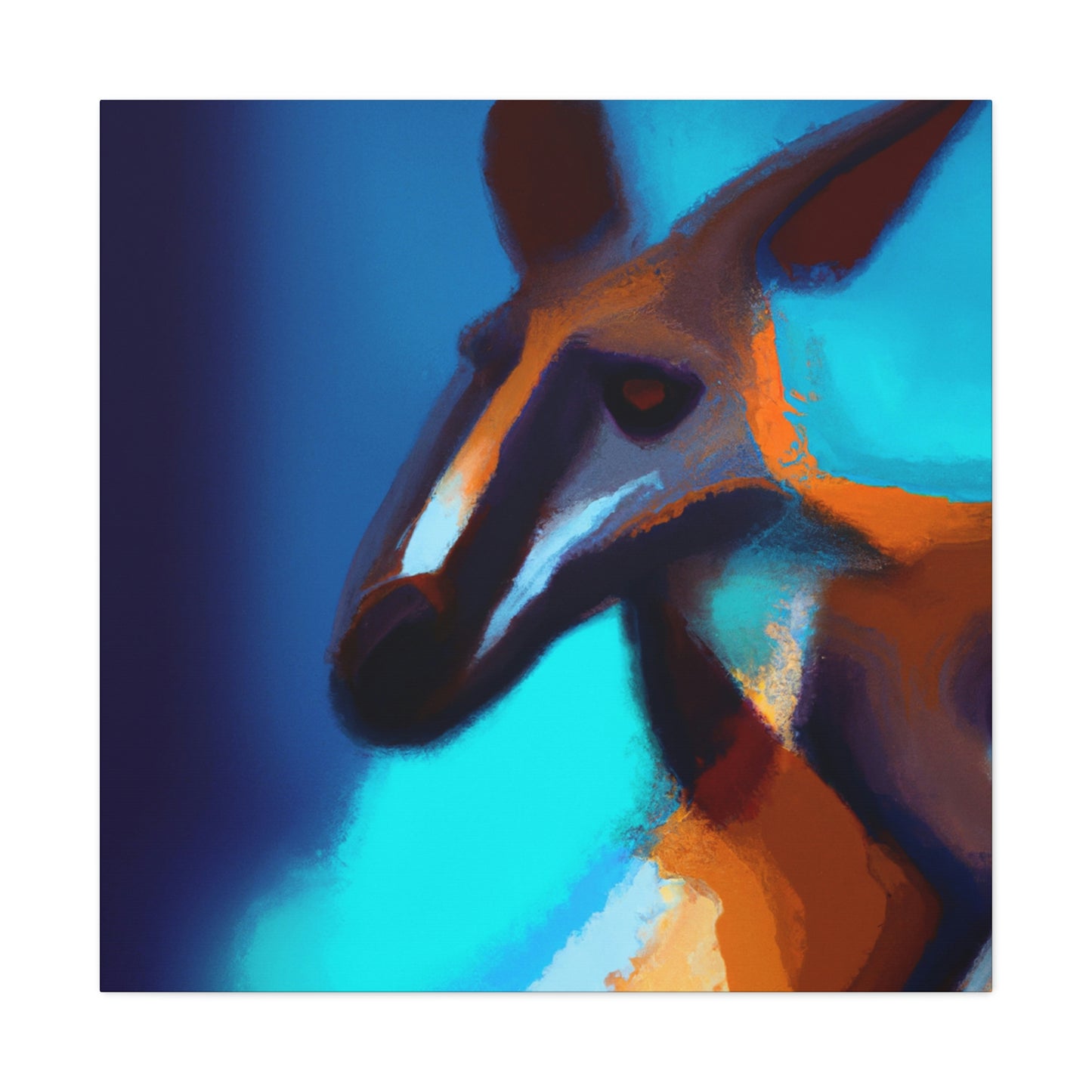 Kangaroo in Abstract - Canvas