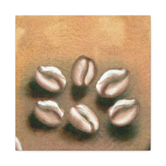 "Coffee Beans: Art Deco" - Canvas