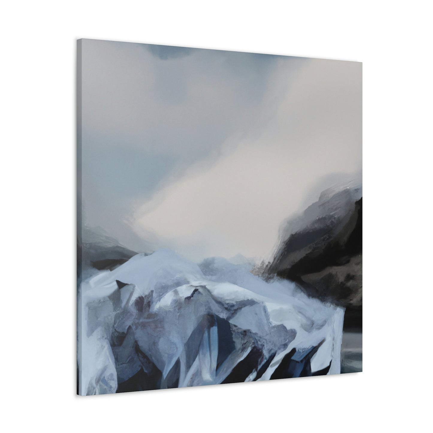 Glacier's Frozen Reflection - Canvas