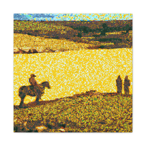 "Ranching in Pointillism" - Canvas