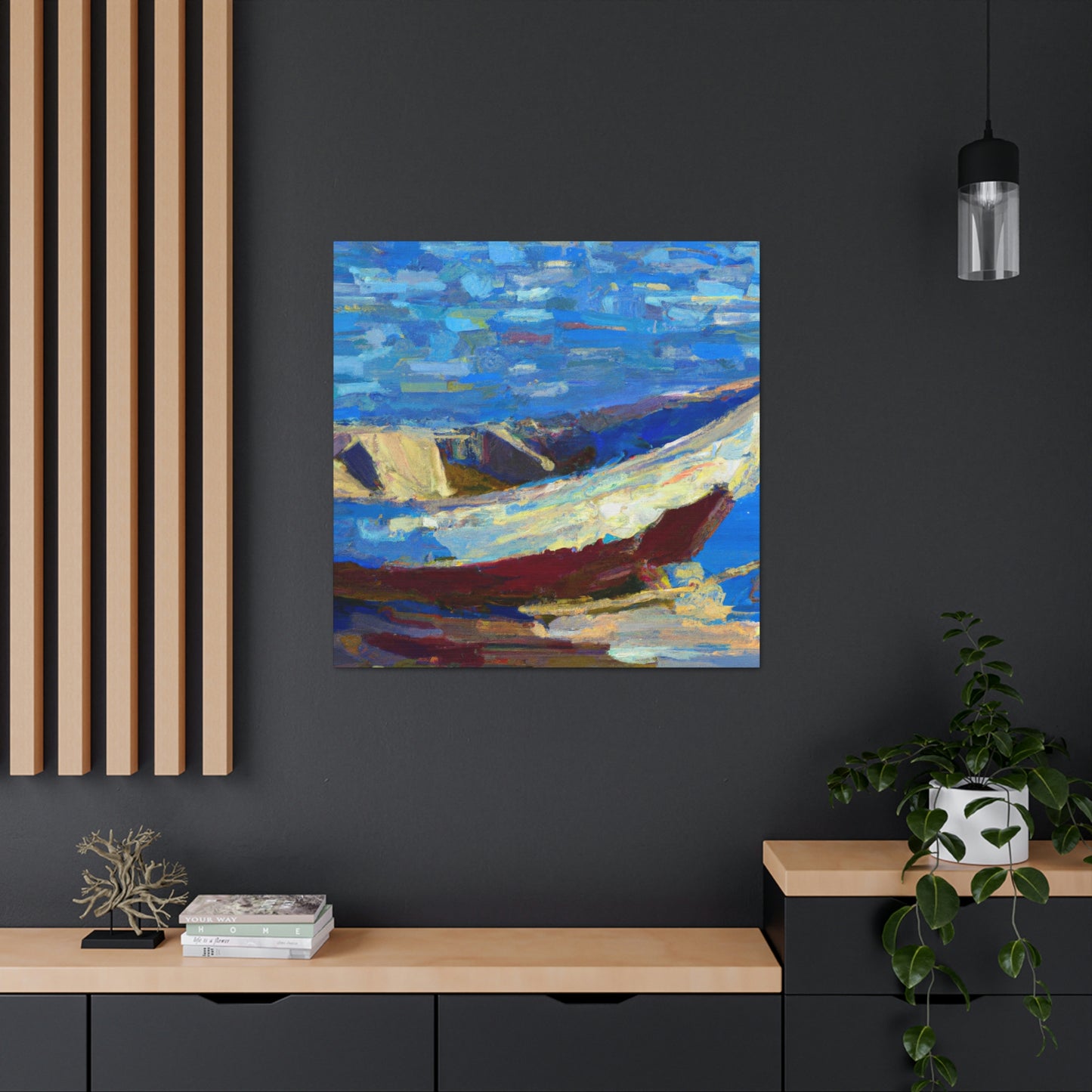 Sailboat on Turquoise - Canvas