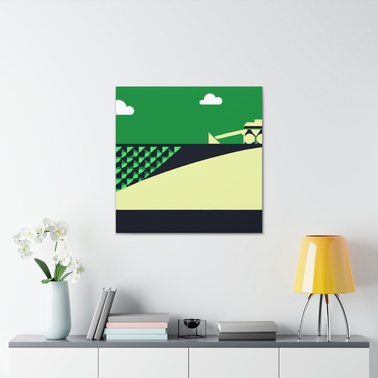 "Combine Harvester Minimalism" - Canvas