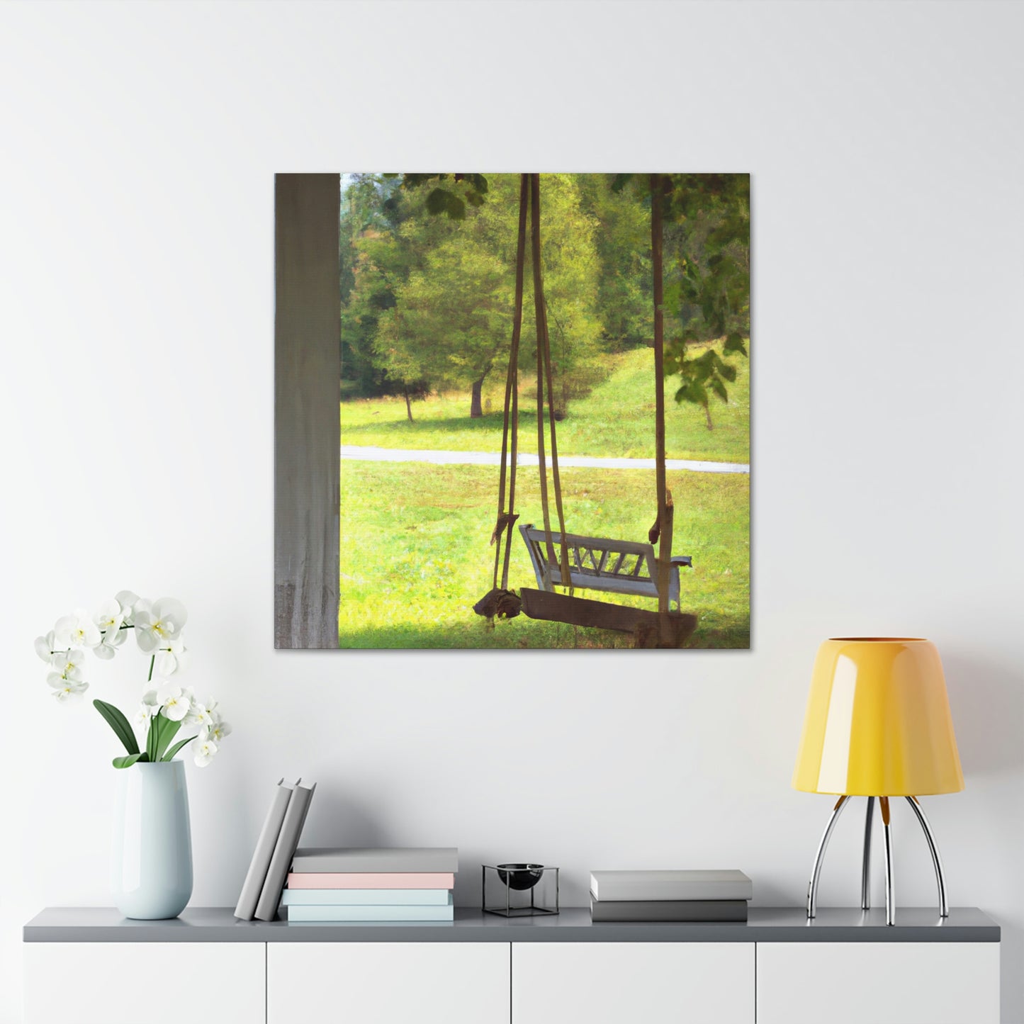 "Swinging on the Porch" - Canvas