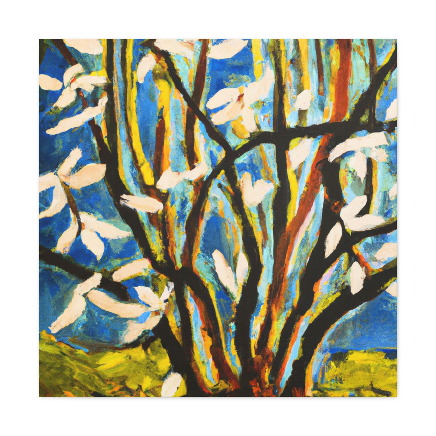 Dogwood in Expressionism - Canvas