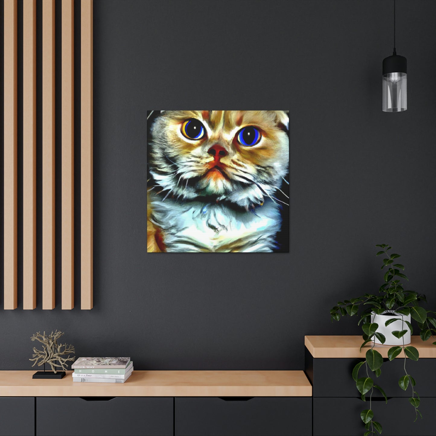 Feline Furry Enchantment - Canvas