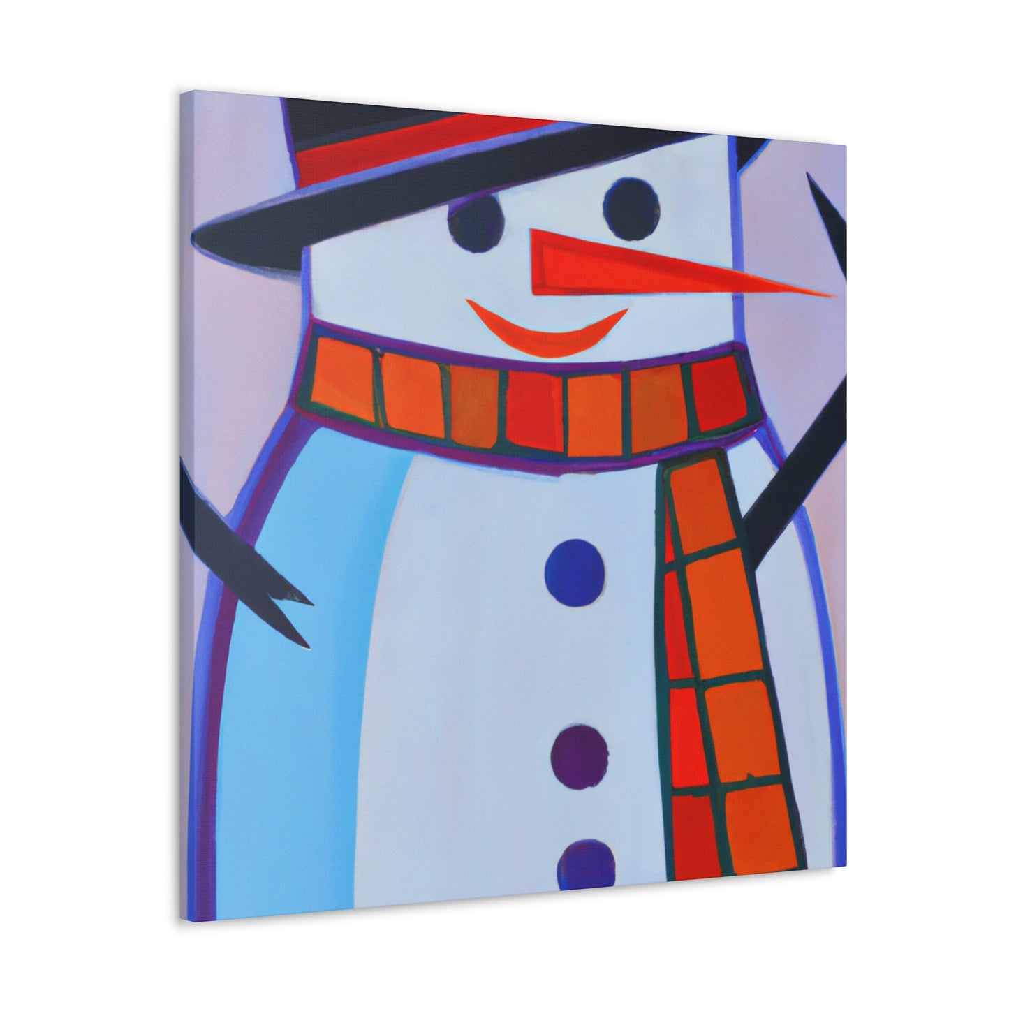 "Frosty Art Deco Snowman" - Canvas