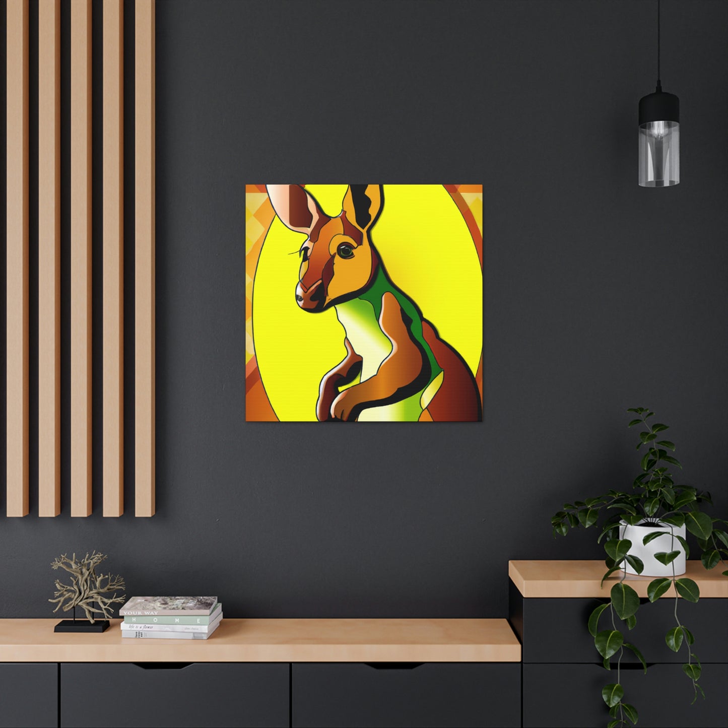 "Wallaby Amidst Glitter" - Canvas