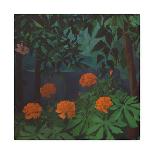 Golden Marigold Bloom - Canvas