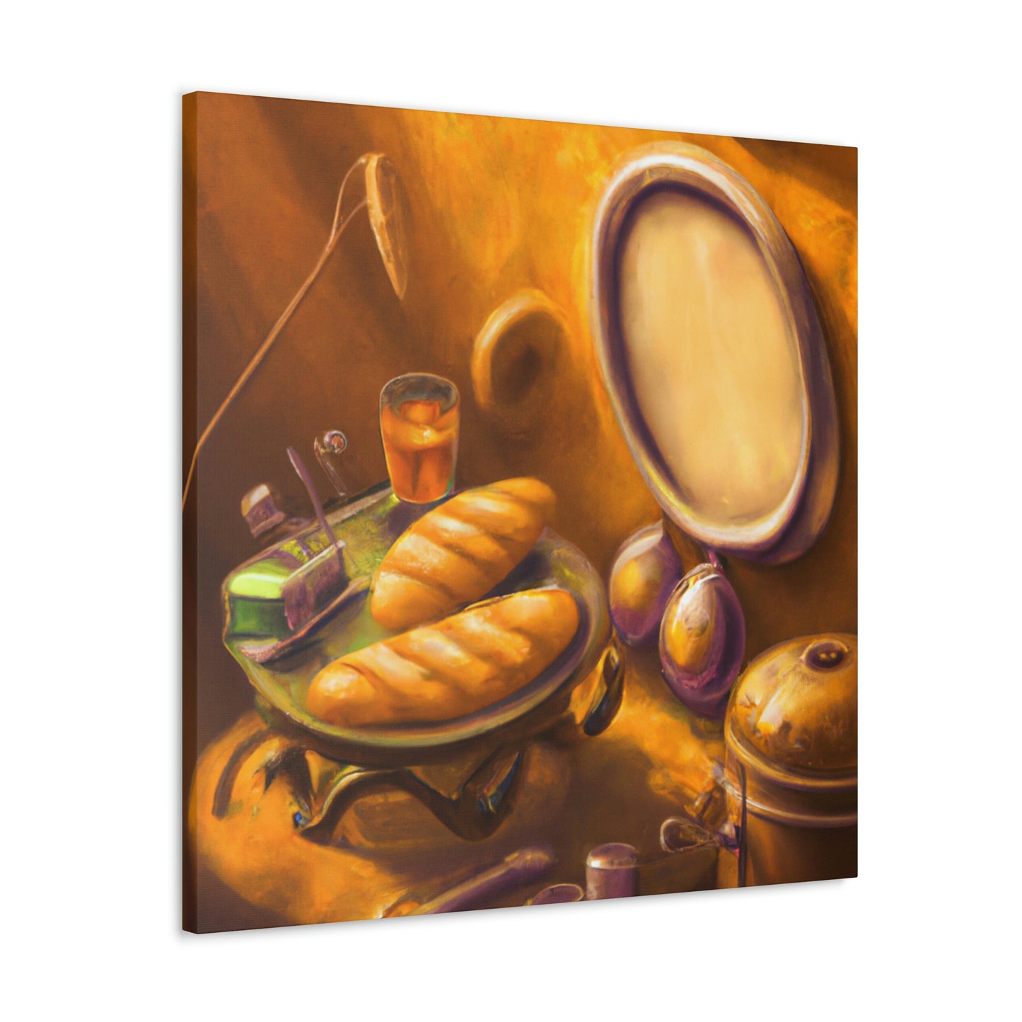 "Steampunk Bread Ablaze" - Canvas